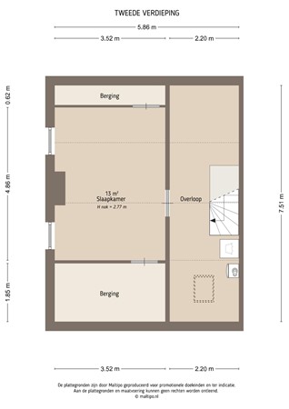 Floorplan - Slingerlandstraat 25, 4231 AD Meerkerk